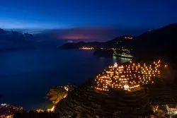 Christmas Nativity Scene Presepe, Manarola, Italy